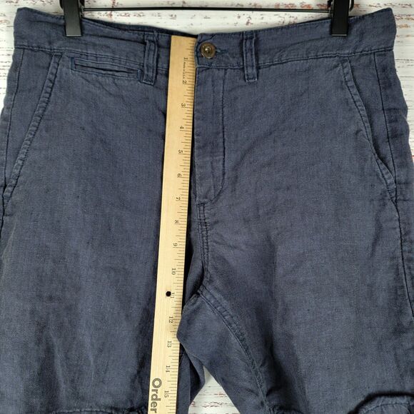 Taylor Stitch Mens Size (31.5" - 32") Navy 100% Linen Shorts Casual Preppy - Picture 5 of 10